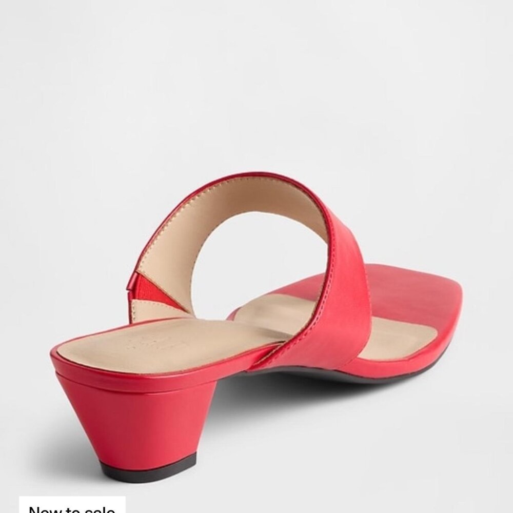 GAP Tomato Red Block Heel Sandals/NIB/6 - Picture 4 of 12